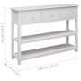 Massives weißes Paulownia-Holz-Sideboard 108x30x76 cm von vidaXL, Sideboards - Ref: Foro24-338547, Preis: 184,27 €, Rabatt: %