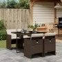 5-piece garden dining set and brown synthetic rattan cushions by vidaXL, Garden sets - Ref: Foro24-3277664, Price: 358,12 €, ...