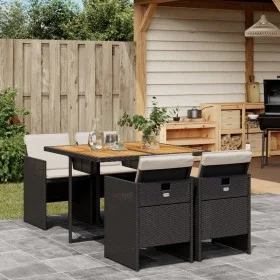 5-piece garden furniture set with black synthetic rattan cushions by vidaXL, Garden sets - Ref: Foro24-3277670, Price: 359,50...