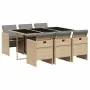 7-teiliges Garten-Essset mit beigen Kissen aus synthetischem Rattan von vidaXL, Gartensets - Ref: Foro24-3277679, Preis: 530,...