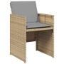 7-piece garden dining set with beige synthetic rattan cushions by vidaXL, Garden sets - Ref: Foro24-3277679, Price: 498,76 €,...