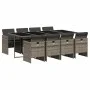 Garden dining set 9 pieces and gray synthetic rattan cushions by vidaXL, Garden sets - Ref: Foro24-3277687, Price: 712,77 €, ...