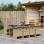 9-teiliges Garten-Essset mit beigen Kissen aus synthetischem Rattan von vidaXL, Gartensets - Ref: Foro24-3277691, Preis: 706,...