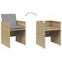 9-piece garden dining set with beige synthetic rattan cushions by vidaXL, Garden sets - Ref: Foro24-3277691, Price: 707,04 €,...