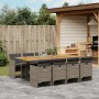 Garden dining set 9 pieces and gray synthetic rattan cushions by vidaXL, Garden sets - Ref: Foro24-3277693, Price: 901,24 €, ...