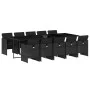 11-piece garden dining set with black synthetic rattan cushions by vidaXL, Garden sets - Ref: Foro24-3277698, Price: 966,17 €...
