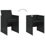 Set de comedor jardín 11 pzas con cojines ratán sintético negro de vidaXL, Conjuntos de jardín - Ref: Foro24-3277698, Precio:...