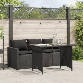 2-piece garden dining set with black synthetic rattan cushions by vidaXL, Garden sets - Ref: Foro24-366329, Price: 262,70 €, ...