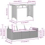 2-piece garden dining set with black synthetic rattan cushions by vidaXL, Garden sets - Ref: Foro24-366329, Price: 235,04 €, ...