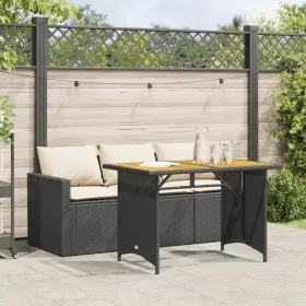 2-piece garden dining set with black synthetic rattan cushions by vidaXL, Garden sets - Ref: Foro24-366336, Price: 280,51 €, ...