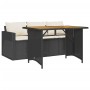 2-piece garden dining set with black synthetic rattan cushions by vidaXL, Garden sets - Ref: Foro24-366336, Price: 236,58 €, ...