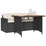 2-piece garden dining set with black synthetic rattan cushions by vidaXL, Garden sets - Ref: Foro24-366336, Price: 236,58 €, ...
