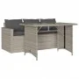 Garten-Essgruppe und Kissen, 2-teilig, hellgraues synthetisches Rattan von vidaXL, Gartensets - Ref: Foro24-366334, Preis: 29...