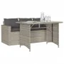 Garten-Essgruppe und Kissen, 2-teilig, hellgraues synthetisches Rattan von vidaXL, Gartensets - Ref: Foro24-366334, Preis: 29...