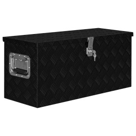 Caja de aluminio negra 80x30x35 cm