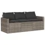 3-seater garden sofa with gray synthetic rattan cushions by vidaXL, Outdoor sofas - Ref: Foro24-366343, Price: 210,94 €, Disc...