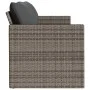 3-seater garden sofa with gray synthetic rattan cushions by vidaXL, Outdoor sofas - Ref: Foro24-366343, Price: 210,94 €, Disc...