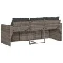 3-seater garden sofa with gray synthetic rattan cushions by vidaXL, Outdoor sofas - Ref: Foro24-366343, Price: 210,94 €, Disc...