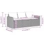 3-seater garden sofa with gray synthetic rattan cushions by vidaXL, Outdoor sofas - Ref: Foro24-366343, Price: 210,94 €, Disc...