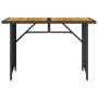 Garden table black PE rattan wooden surface 110x68x70 cm by vidaXL, Garden tables - Ref: Foro24-366355, Price: 82,05 €, Disco...