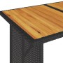 Gartentisch aus schwarzem PE-Rattan, Holzoberfläche, 110 x 68 x 70 cm von vidaXL, Gartentische - Ref: Foro24-366355, Preis: 8...