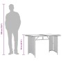 Garden table black PE rattan wooden surface 110x68x70 cm by vidaXL, Garden tables - Ref: Foro24-366355, Price: 82,05 €, Disco...