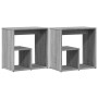 Mesa auxiliar 2 uds madera ingeniería gris Sonoma 50x30x50 cm de vidaXL, Mesas auxiliares - Ref: Foro24-840566, Precio: 53,97...