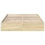 Bett aus Sonoma-Eichenholzwerkstoff mit Schubladen, 160 x 200 cm von vidaXL, Betten und Lattenroste - Ref: Foro24-3280645, Pr...
