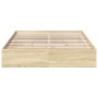 Cama con cajones madera ingeniería roble Sonoma 160x200 cm de vidaXL, Camas y somieres - Ref: Foro24-3280645, Precio: 189,17 ...