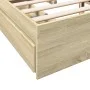 Bett aus Sonoma-Eichenholzwerkstoff mit Schubladen, 160 x 200 cm von vidaXL, Betten und Lattenroste - Ref: Foro24-3280645, Pr...