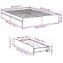 Schwarzer Holzwerkstoff-Bettrahmen mit Schubladen 150 x 200 cm von vidaXL, Betten und Lattenroste - Ref: Foro24-3280651, Prei...