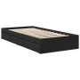 Black engineered wood bed with drawers 90x200 cm by vidaXL, Beds and slatted bases - Ref: Foro24-3280679, Price: 135,82 €, Di...