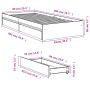 Cama con cajones madera de ingeniería negra 90x200 cm de vidaXL, Camas y somieres - Ref: Foro24-3280679, Precio: 136,79 €, De...