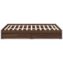 Oak brown engineered wood bed with drawers 140x190 cm by vidaXL, Beds and slatted bases - Ref: Foro24-3280691, Price: 186,09 ...