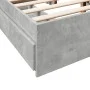 Cama con cajones madera de ingeniería gris hormigón 120x190 cm de vidaXL, Camas y somieres - Ref: Foro24-3280702, Precio: 154...
