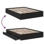 Black engineered wood bed with drawers 135x190 cm by vidaXL, Beds and slatted bases - Ref: Foro24-3280693, Price: 171,52 €, D...