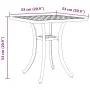 Green cast aluminum garden table 53x53x53 cm by vidaXL, Garden tables - Ref: Foro24-4002822, Price: 67,95 €, Discount: %