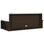 Banco columpio de ratán sintético marrón 119x56x48 cm de vidaXL, Bancos de jardín - Ref: Foro24-365626, Precio: 119,16 €