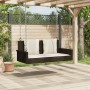 Schaukelbank mit braunen synthetischen Rattankissen 119x56x48 cm von vidaXL, Gartenbänke - Ref: Foro24-365630, Preis: 140,34 ...