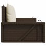 Banco columpio con cojines ratán sintético marrón 119x56x48 cm de vidaXL, Bancos de jardín - Ref: Foro24-365630, Precio: 140,...