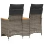 2-Sitzer-Gartensofa mit grauem PE-Rattantisch von vidaXL, Outdoor-Sofas - Ref: Foro24-365723, Preis: 286,31 €, Rabatt: %