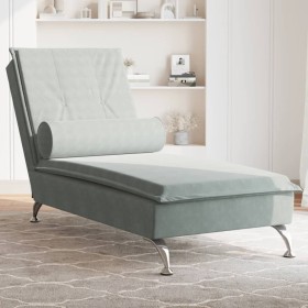 Massage Divan Sofa with Light Gray Velvet Cushion by vidaXL, Daybeds - Ref: Foro24-379450, Price: 99,67 €, Discount: %