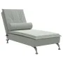 Massage Divan Sofa with Light Gray Velvet Cushion by vidaXL, Daybeds - Ref: Foro24-379450, Price: 105,09 €, Discount: %