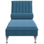 Massage Divan Sofa with Blue Velvet Cushion by vidaXL, Daybeds - Ref: Foro24-379467, Price: 163,25 €, Discount: %