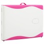 Klappbare Massageliege 2 Zonen aus weißem und rosa Holz von vidaXL, Massageliegen - Ref: Foro24-110210, Preis: 149,06 €, Raba...