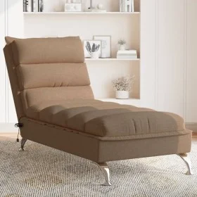 Massage divan sofa with brown fabric cushions by vidaXL, Daybeds - Ref: Foro24-379478, Price: 192,56 €, Discount: %