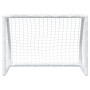 Kinder-Fußballtore und Ball, 2 Stück, Weißmetall, 64 x 35 x 48 cm von vidaXL, Fußballtore - Ref: Foro24-4008436, Preis: 73,16...