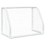 Children's soccer goals and ball 2 pcs white metal 64x35x48 cm by vidaXL, soccer goals - Ref: Foro24-4008436, Price: 73,16 €,...