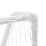 Children's soccer goals and ball 2 pcs white metal 64x35x48 cm by vidaXL, soccer goals - Ref: Foro24-4008436, Price: 73,16 €,...