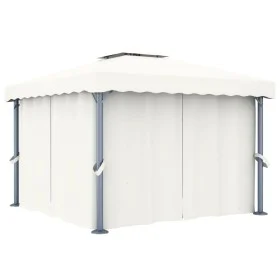 Pavillon mit cremeweißem Aluminiumvorhang 3x3 m von vidaXL, Zelte und Pavillons - Ref: Foro24-3053377, Preis: 467,33 €, Rabat...